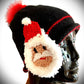 Black Beanie W/oversized Santa