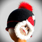 Black Beanie W/oversized Santa