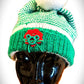 Green and White Holiday Hat