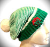 Green and White Holiday Hat