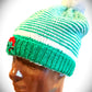 Green and White Holiday Hat