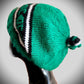 Green White and Black Holiday Hat