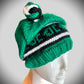 Green White and Black Holiday Hat