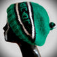 Green White and Black Holiday Hat