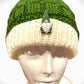 Green Slouchy with White Brim