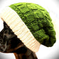 Green Slouchy with White Brim