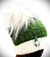 Green Slouchy with White Brim
