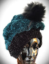 Green and Black Knitted Hat