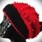 Red and Black Knitted Hat