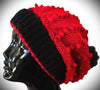 Red and Black Knitted Hat
