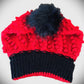 Red and Black Knitted Hat