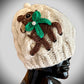 Cream Colored Hand Knitted Wool Hat