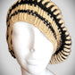 Black and Gold Brioche Cap -  Shop hand knitted warm hats/caps for men, women and kinds online - UNEEKHATS