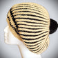 Black and Gold Brioche Cap -  Shop hand knitted warm hats/caps for men, women and kinds online - UNEEKHATS
