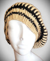 Black and Gold Brioche Cap -  Shop hand knitted warm hats/caps for men, women and kinds online - UNEEKHATS