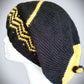 Warm Slouchy Hat in Black & Gold