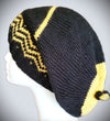 Warm Slouchy Hat in Black & Gold