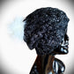 Hand-knitted Black Woman Hat