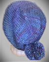 Muted Blue Baby Alpaca Slouchy Hat -  Shop hand knitted warm hats/caps for men, women and kinds online - UNEEKHATS