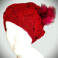Brick Red Cabled Beauty -  Shop hand knitted warm hats/caps for men, women and kinds online - UNEEKHATS