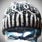 Brioche Hat in Blue and White.