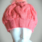 Coral Cabled Beauty -  Shop hand knitted warm hats/caps for men, women and kinds online - UNEEKHATS