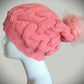 Coral Cabled Beauty -  Shop hand knitted warm hats/caps for men, women and kinds online - UNEEKHATS
