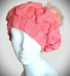 Coral Cabled Beauty -  Shop hand knitted warm hats/caps for men, women and kinds online - UNEEKHATS