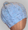 Light Blue Cotton Tam -  Shop hand knitted warm hats/caps for men, women and kinds online - UNEEKHATS