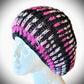 Gray, Hot Pink & White Tam -  Shop hand knitted warm hats/caps for men, women and kinds online - UNEEKHATS