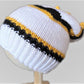 Toddler Black/Gold/White Slouchy -  Shop hand knitted warm hats/caps for men, women and kinds online - UNEEKHATS