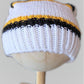 Toddler Black/Gold/White Slouchy -  Shop hand knitted warm hats/caps for men, women and kinds online - UNEEKHATS
