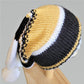 Gold Black and White Slouchy -  Shop hand knitted warm hats/caps for men, women and kinds online - UNEEKHATS