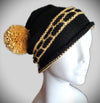 Knitted Black & Gold Hat