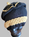 Gold Banded Slouchy -  Shop hand knitted warm hats/caps for men, women and kinds online - UNEEKHATS