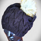 Black Cabled Slouchy -  Shop hand knitted warm hats/caps for men, women and kinds online - UNEEKHATS