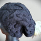 Black Cabled Slouchy -  Shop hand knitted warm hats/caps for men, women and kinds online - UNEEKHATS