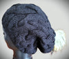Black Cabled Slouchy -  Shop hand knitted warm hats/caps for men, women and kinds online - UNEEKHATS