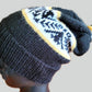 Black/Gold/White Jacquard Slouchy -  Shop hand knitted warm hats/caps for men, women and kinds online - UNEEKHATS