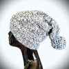 Cotton hat in light colors of blue, white and gray