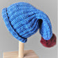 Super Slouchy Bright Blue Cap -  Shop hand knitted warm hats/caps for men, women and kinds online - UNEEKHATS