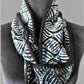 Brioche Knitted Cowl in turquoise, black and white. -  Shop hand knitted warm hats/caps for men, women and kinds online - UNEEKHATS