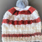Burgundy, Gray and White Toddler Cap -  Shop hand knitted warm hats/caps for men, women and kinds online - UNEEKHATS