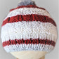 Burgundy, Gray and White Toddler Cap -  Shop hand knitted warm hats/caps for men, women and kinds online - UNEEKHATS
