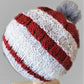 Burgundy, Gray and White Toddler Cap -  Shop hand knitted warm hats/caps for men, women and kinds online - UNEEKHATS