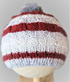 Burgundy, Gray and White Toddler Cap -  Shop hand knitted warm hats/caps for men, women and kinds online - UNEEKHATS