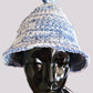 Blue and White Garden Hat -  Shop hand knitted warm hats/caps for men, women and kinds online - UNEEKHATS