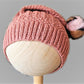 Light Corral slouchy Hat -  Shop hand knitted warm hats/caps for men, women and kinds online - UNEEKHATS