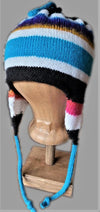 Striped Ear Flap Hat -  Shop hand knitted warm hats/caps for men, women and kinds online - UNEEKHATS