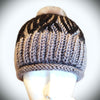 Gray and Black Brioche Hat -  Shop hand knitted warm hats/caps for men, women and kinds online - UNEEKHATS